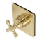 Kingston Brass KS3047AX Single-Handle Three-Way Diverter Valve with Trim Kit, Brushed Brass KS3047AX - alternate 1